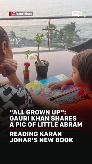 "All Grown Up": Gauri Khan Shares A Pic Of Little AbRam Reading Karan Johar's New Book