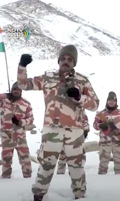 Watch: ITBP Jawans March With Tricolour On Republic Day In Frozen Ladakh